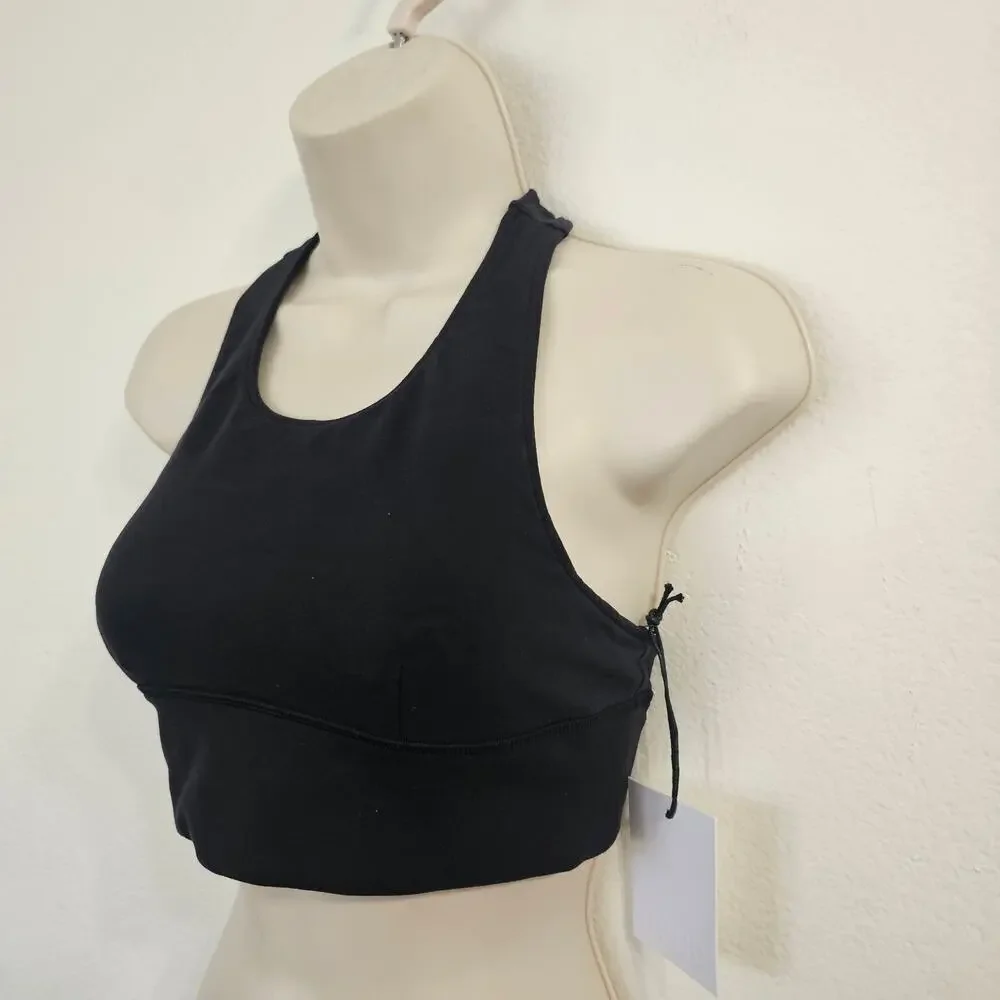 ITALIC Racerback Sports Bra in Black Size XS NWT